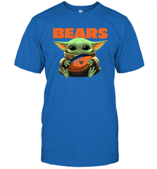 Baby Yoda Loves The Chicago Bears Star Wars Baby Yoda Hugs Bears NFL Mens T-Shirt Mens T-Shirt - VeigarTee