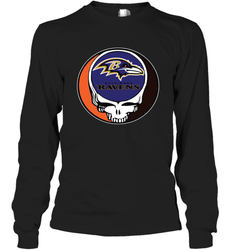 Baltimore Ravens Grateful Dead Steal Your Face NFL Football Adult Long Sleeve T-Shirt