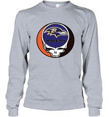 Baltimore Ravens Grateful Dead Steal Your Face NFL Football Adult Long Sleeve T-Shirt Adult Long Sleeve T-Shirt - VeigarTee