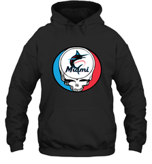 Miami Marlins Grateful Dead Steal Your Face Baseball Adult Hoodie Sweatshirt Adult Hoodie Sweatshirt - VeigarTee