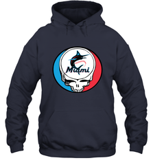 Miami Marlins Grateful Dead Steal Your Face Baseball Adult Hoodie Sweatshirt Adult Hoodie Sweatshirt - VeigarTee
