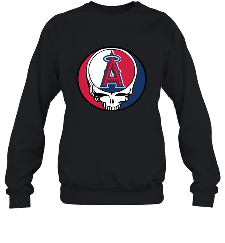 Los Angeles Angels Grateful Dead Steal Your Face Baseball Adult Sweatshirt Adult Sweatshirt / Black / S Adult Sweatshirt - VeigarTee