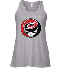 Carolina Hurricanes Grateful Dead Steal Your Face Hockey NHL Womens Racerback Tank Top Womens Racerback Tank Top - VeigarTee