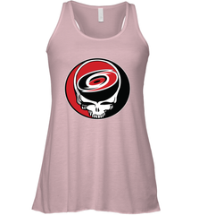 Carolina Hurricanes Grateful Dead Steal Your Face Hockey NHL Womens Racerback Tank Top Womens Racerback Tank Top - VeigarTee