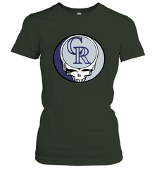 Colorado Rockies Grateful Dead Steal Your Face Baseball Womens T-Shirt Womens T-Shirt - VeigarTee