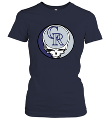 Colorado Rockies Grateful Dead Steal Your Face Baseball Womens T-Shirt Womens T-Shirt - VeigarTee