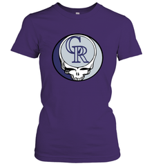 Colorado Rockies Grateful Dead Steal Your Face Baseball Womens T-Shirt Womens T-Shirt - VeigarTee
