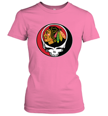 Chicago Blackhawks Grateful Dead Steal Your Face Hockey NHL Womens T-Shirt Womens T-Shirt - VeigarTee