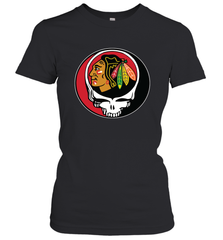 Chicago Blackhawks Grateful Dead Steal Your Face Hockey NHL Womens T-Shirt Womens T-Shirt - VeigarTee