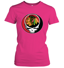 Chicago Blackhawks Grateful Dead Steal Your Face Hockey NHL Womens T-Shirt Womens T-Shirt - VeigarTee