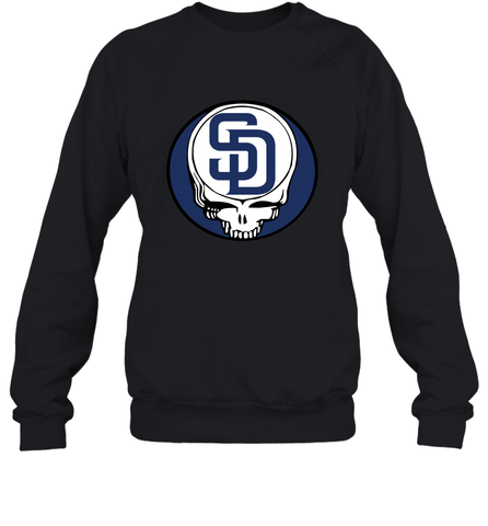 San Diego Padres Grateful Dead Steal Your Face Baseball Adult Sweatshirt Adult Sweatshirt / Black / S Adult Sweatshirt - VeigarTee