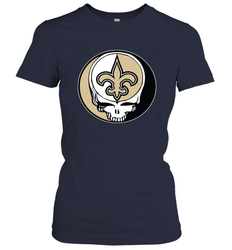 New Orleans Saints Grateful Dead Steal Your Face NFL Football Womens T-Shirt