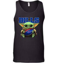 Baby Yoda Loves The Buffalo Bills Star Wars Baby Yoda Hugs Bills NFL Mens Tank Top