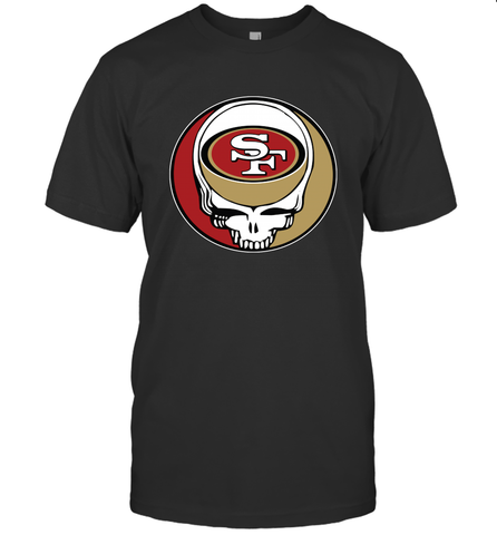 San Francisco 49ers Grateful Dead Steal Your Face NFL Football Mens T-Shirt Mens T-Shirt / Black / S Mens T-Shirt - VeigarTee