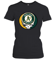 Oakland Athletics Grateful Dead Steal Your Face Baseball Womens T-Shirt Womens T-Shirt - VeigarTee