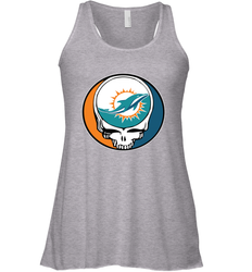 Miami Dolphins Grateful Dead Steal Your Face NFL Football Womens Racerback Tank Top