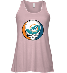 Miami Dolphins Grateful Dead Steal Your Face NFL Football Womens Racerback Tank Top Womens Racerback Tank Top - VeigarTee
