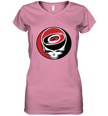 Carolina Hurricanes Grateful Dead Steal Your Face Hockey NHL Womens V-Neck T-Shirt Womens V-Neck T-Shirt - VeigarTee