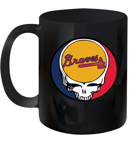 Atlanta Braves Grateful Dead Steal Your Face Baseball Ceramic Mug 11oz Ceramic Mug 11oz / Black / 11oz Ceramic Mug 11oz - VeigarTee