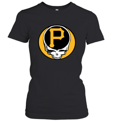Pittsburgh Pirates Grateful Dead Steal Your Face Baseball Womens T-Shirt
