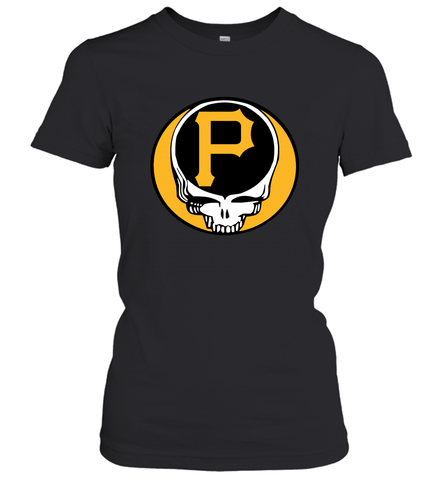 Pittsburgh Pirates Grateful Dead Steal Your Face Baseball Womens T-Shirt Womens T-Shirt / Black / XS Womens T-Shirt - VeigarTee