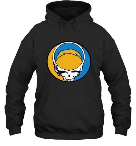 Los Angeles Chargers Grateful Dead Steal Your Face NFL Football Adult Hoodie Sweatshirt Adult Hoodie Sweatshirt / Black / S Adult Hoodie Sweatshirt - VeigarTee