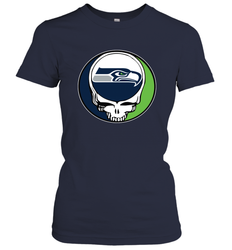 Seattle Seahawks Grateful Dead Steal Your Face NFL Football Womens T-Shirt