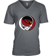 Arizona Cardinals Grateful Dead Steal Your Face NFL Football Mens V-Neck T-Shirt Mens V-Neck T-Shirt - VeigarTee