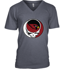 Arizona Cardinals Grateful Dead Steal Your Face NFL Football Mens V-Neck T-Shirt Mens V-Neck T-Shirt - VeigarTee