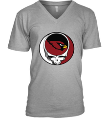 Arizona Cardinals Grateful Dead Steal Your Face NFL Football Mens V-Neck T-Shirt Mens V-Neck T-Shirt - VeigarTee