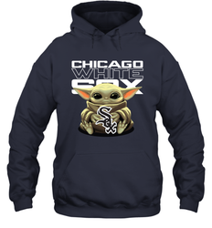 Baby Yoda Hugs Loves The Chicago White Sox Baseball Adult Hoodie Sweatshirt