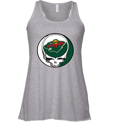 Minnesota Wild Grateful Dead Steal Your Face Hockey NHL Womens Racerback Tank Top Womens Racerback Tank Top - VeigarTee