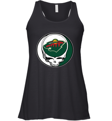 Minnesota Wild Grateful Dead Steal Your Face Hockey NHL Womens Racerback Tank Top Womens Racerback Tank Top - VeigarTee