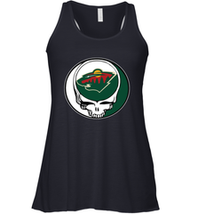 Minnesota Wild Grateful Dead Steal Your Face Hockey NHL Womens Racerback Tank Top Womens Racerback Tank Top - VeigarTee