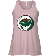Minnesota Wild Grateful Dead Steal Your Face Hockey NHL Womens Racerback Tank Top Womens Racerback Tank Top - VeigarTee