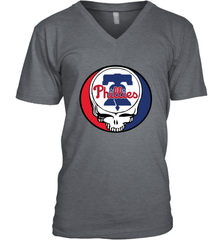 Philadelphia Phillies Grateful Dead Steal Your Face Baseball Mens V-Neck T-Shirt Mens V-Neck T-Shirt - VeigarTee