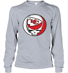 Kansas City Chiefs Grateful Dead Steal Your Face NFL Football Adult Long Sleeve T-Shirt Adult Long Sleeve T-Shirt - VeigarTee