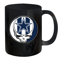 Dallas Cowboys Grateful Dead Steal Your Face NFL Football Ceramic Mug 11oz Ceramic Mug 11oz - VeigarTee