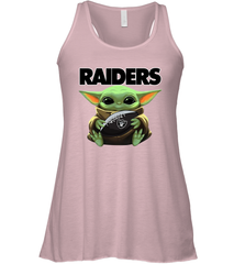 Baby Yoda Loves The Oakland Raiders Star Wars Baby Yoda Hugs Raiders NFL Womens Racerback Tank Top Womens Racerback Tank Top - VeigarTee