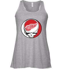 Detroit Red Wings Grateful Dead Steal Your Face Hockey NHL Womens Racerback Tank Top Womens Racerback Tank Top - VeigarTee