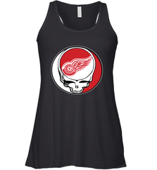 Detroit Red Wings Grateful Dead Steal Your Face Hockey NHL Womens Racerback Tank Top Womens Racerback Tank Top - VeigarTee