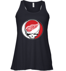 Detroit Red Wings Grateful Dead Steal Your Face Hockey NHL Womens Racerback Tank Top Womens Racerback Tank Top - VeigarTee