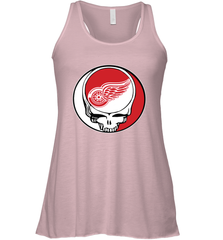 Detroit Red Wings Grateful Dead Steal Your Face Hockey NHL Womens Racerback Tank Top Womens Racerback Tank Top - VeigarTee