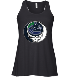 Vancouver Canucks Grateful Dead Steal Your Face Hockey NHL Womens Racerback Tank Top