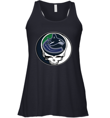 Vancouver Canucks Grateful Dead Steal Your Face Hockey NHL Womens Racerback Tank Top Womens Racerback Tank Top - VeigarTee