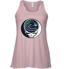 Vancouver Canucks Grateful Dead Steal Your Face Hockey NHL Womens Racerback Tank Top Womens Racerback Tank Top - VeigarTee