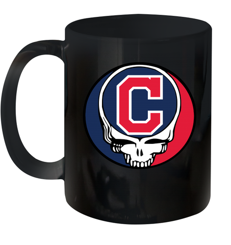 Cleveland Indians Grateful Dead Steal Your Face Baseball Ceramic Mug 11oz Ceramic Mug 11oz / Black / 11oz Ceramic Mug 11oz - VeigarTee