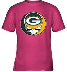 Green Bay Packers Grateful Dead Steal Your Face NFL Football Youth T-Shirt Youth T-Shirt - VeigarTee