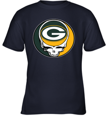 Green Bay Packers Grateful Dead Steal Your Face NFL Football Youth T-Shirt Youth T-Shirt - VeigarTee