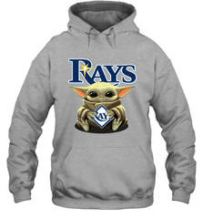 Baby Yoda Hugs Loves The Tampa Bay Rays Baseball Adult Hoodie Sweatshirt Adult Hoodie Sweatshirt - VeigarTee